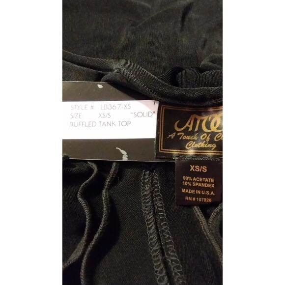 A Touch Of Class Woman NEW Black Knit Pant Set Pants S/M Top XS/S Stretch Slinky - Picture 5 of 7